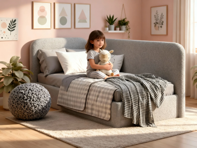 Мягкая угловая кровать Ричи с подъемным механизмом 80*200см