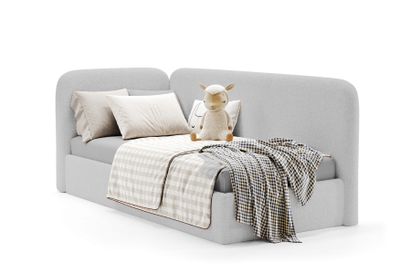 Угловая мягкая кровать Richi с подъемным механизмом 120*200см Угловая мягкая кровать Richi с подъемным механизмом 120*200см