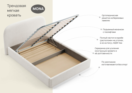 Мягкая премиальная кровать Мона