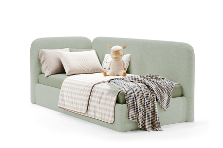 Угловая мягкая кровать Richi с ортопедическим основанием 90*200см