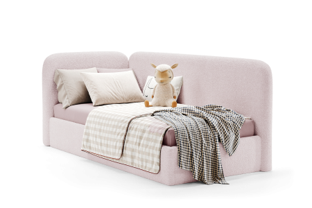 Угловая мягкая кровать Richi с подъемным механизмом 120*200см Угловая мягкая кровать Richi с подъемным механизмом 120*200см