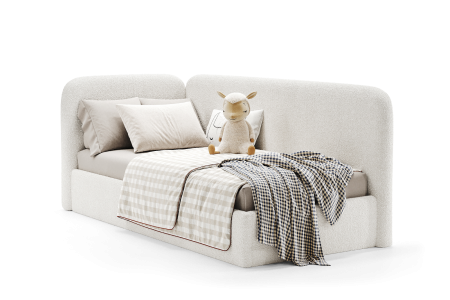 Угловая мягкая кровать Richi с подъемным механизмом 90*200см Угловая мягкая кровать Richi с подъемным механизмом 90*200см